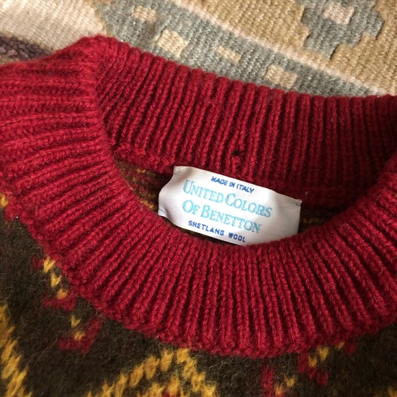 VTG United Colors of Benetton Wool Sweater - Picture 3 of 3